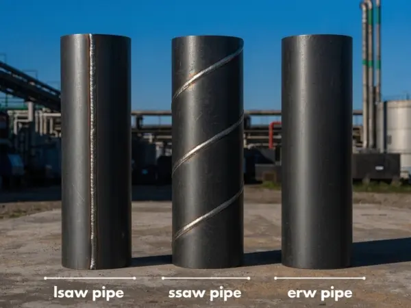Lsaw ssaw erw pipas especificaciones del proceso de fabricación de comparación, tubos de acero LSAW vs SSAW, aplicaciones de tubos ERW, proceso de fabricación de tubos de acero