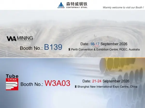 WA Mining 2026, Tube China 2026, выставка стальных труб, трубопроводные системы, стальные трубы, трубопроводная арматура, промышленная арматура, трубопроводное оборудование, решения для горных трубопроводов, инженерные трубопроводные системы